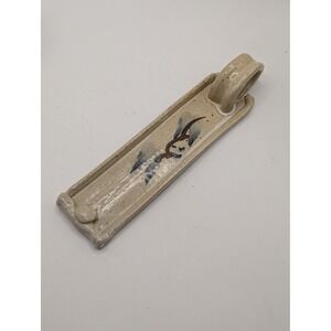 Vint Studio Pottery Ceramic Incense Burner Tray Seashell Detail Speckled Glaze